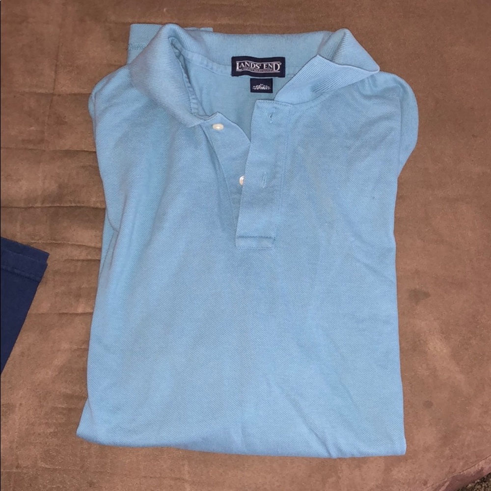Lands end blue polo